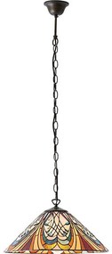 Endon 64162 - Závesný luster Tiffany HECTOR na reťazi 1xE27/60W/230V pr. 40 cm
