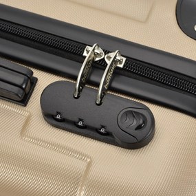 Stredný kufor so 4 kolieskami 65x44,5x27 cm, veľkosť M, šampanská farba