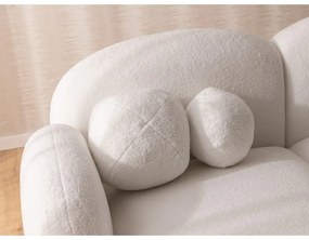 Krémová rohová pohovka z textílie buklé (ľavý roh/s leňoškou) Orbit – Ropez