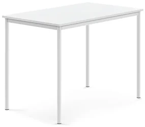 Stôl BORÅS, 1200x800x900 mm, laminát - biela, biela
