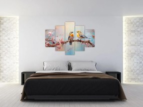 Obraz - Zamilovaní vtáčiky (150x105 cm)