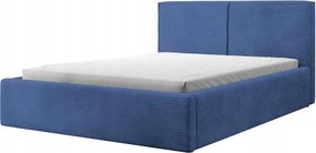 Manželská posteľ 140cm Fatime (s roštom, úl. priest.) (námornícka/čierna)