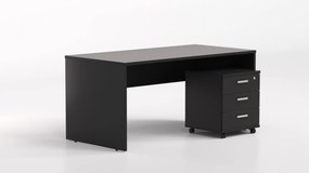 DREVONA Kancelársky stôl LUTZ 160x80 čierny