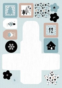 Adventný kalendár s vylupovacími obrázkami - Severské Vianoce