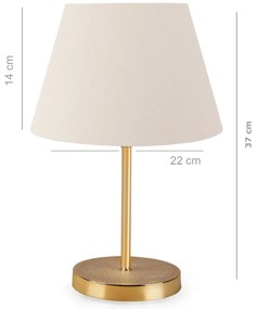 Stolní lampa Ayda krémová/zlatá