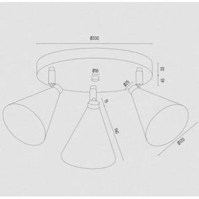 Argon 6245 - Bodové svietidlo LUCINDA 3xE14/7W/230V zelená