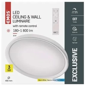 EMOS LED prisadené svietidlo ILVI, 30W, 1800lm, stmievateľné, biele