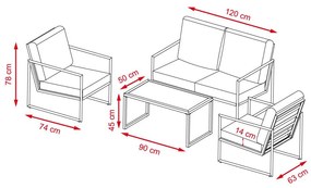 Set záhradného nábytku Avenberg MODERN