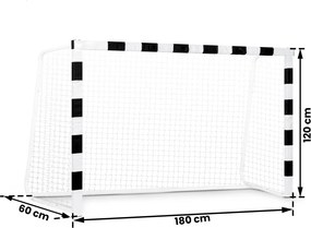Neo-Sport Futbalová bránka 180 x 120 x 60 cm NS-464 čierna a biela