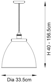 Endon 98744 - Závesné svietidlo na lanku FRANKLIN 1xE27/10W/230V mosadz
