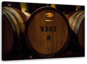 Obraz na plátně Dřevo ze sudu na víno - 100x70 cm