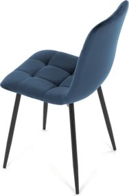Jedálenská stolička zamatová, modrá CT-281 BLUE4