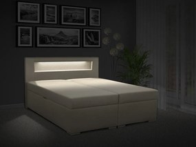 Čalúnená posteľ s úložným priestorom Bolero 160 Typ farebného prevedenia: Savana hnedá 25, Typ čela: B