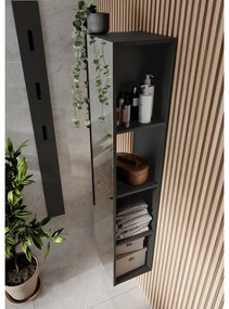 Antracitová kúpeľňová skrinka 31x144 cm Vasio – Germania