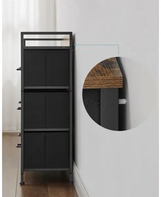 Komoda so zásuvkami KIRA hnedá/čierna