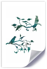 Gario Plagát Vtáky na konároch Farba rámu: Bez rámu, Veľkosť: 20 x 30 cm