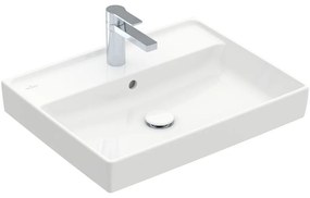 VILLEROY &amp; BOCH Collaro závesné umývadlo s otvorom, s prepadom, 600 x 470 mm, biela alpská, s povrchom CeramicPlus, 4A3360R1