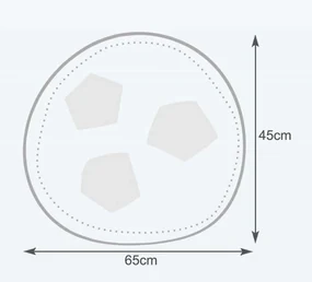 INTERMEDIC SK - Sedací vak Sport M | futbalová lopta 65x45 cm, ekokoža, výplň 170 l