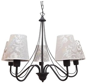 Luster MALBO II 5xE27/15W/230V čierna