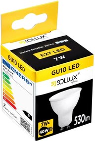 Neutrálna LED žiarovka GU10, 7 W – Sollux