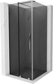 Mexen Velar, sprchový kút s posuvnými dverami 100 x 100 cm, 8mm šedé sklo, chrómová, 871-100-100-41-01
