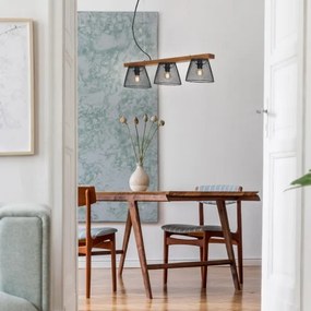 Briloner 4077-035 - Luster na lanku WOOD &amp; STYLE 3xE14/25W/230V