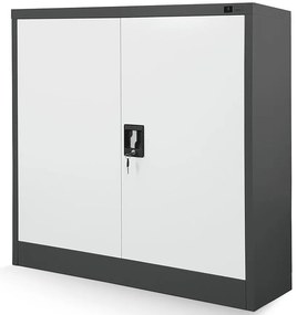 Kancelárska skriňa Beata kovová antracit/biela