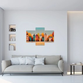 Obraz - Jesenná dedina (90x60 cm)