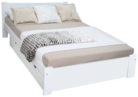 Jednolôžková posteľ LAPIS + rošt ZDARMA - biela / 90x200 / áno