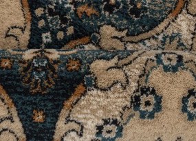 Koberce Breno Kusový koberec ISFAHAN FORENZA emerald, hnedá, viacfarebná,133 x 180 cm