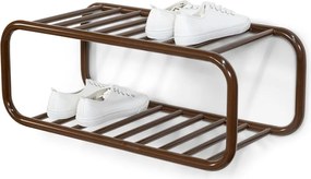 Tmavohnedá kovová závesná skrinka na topánky 72x28x35 cm Retro – Spinder Design