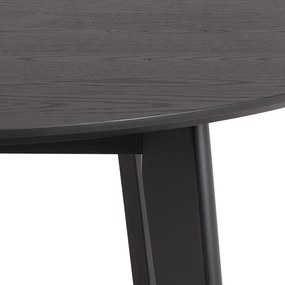 Okrúhly jedálenský stôl Roxby 120 cm čierny