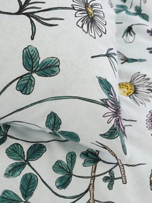 Bavlnená obliečka na vankúš Renforcé 70 × 90 cm – Herbár mentolový