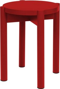 Červená stolička z bukového dreva Hopp – noo.ma