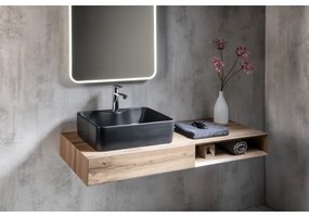 Sapho - Umývadlo na dosku BALENA 48x37 cm, matná čierna