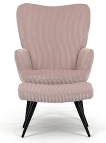 Relaxačné kreslo s podnožkou L7285 PINK6, ružové