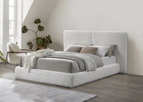 Čalúnená manželská posteľ Madera 160x200 krémová
