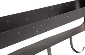 Kovová polica do kúpeľne RAKKA 56x29 cm, čierna