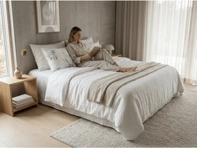 Mikroflanelová obliečka na vankúš VERDELLE 40x50 cm, bielo-zelený