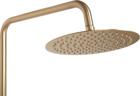 Rea Vincent, sprchový set s termostatickou batériou a dažďovou hlavicou 25cm, zlatá matná, REA-P6602