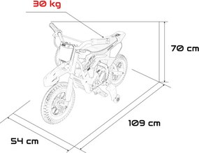 Elektrická motorka HONDA CFR450R červená