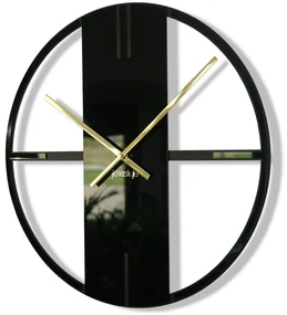 Dekorstudio Nástenné kovové hodiny UNIQUE čierne