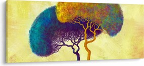 Obraz - Stromy na kopci (120x50 cm)