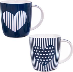 Porcelánové hrnčeky JUST LOVE 390 ml 2 ks