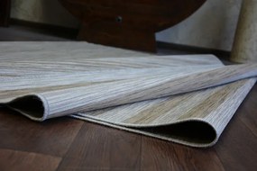 Exteriérový Obojstranný Koberec SIZAL DOUBLE 29203/750 Pásky hnedý/béž
