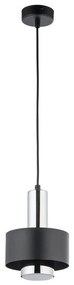 Luster na lanku RIF LUX 1xGX53/12W/230V pr. 15 cm čierna/lesklý chróm
