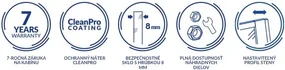 Cersanit Mille, sprchová zástena typu Walk-In 30x200 cm, 8mm číre sklo, chrómový profil, S161-013