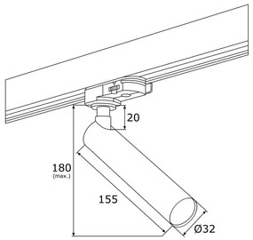 Argon 4353 - LED Bodové svietidlo do lištového systému ELBRUS LED/4,5W/230V biela