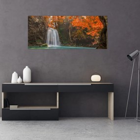 Obraz - Vodopád v Thajsku (120x50 cm)