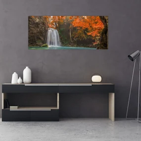 Obraz - Vodopád v Thajsku (120x50 cm)